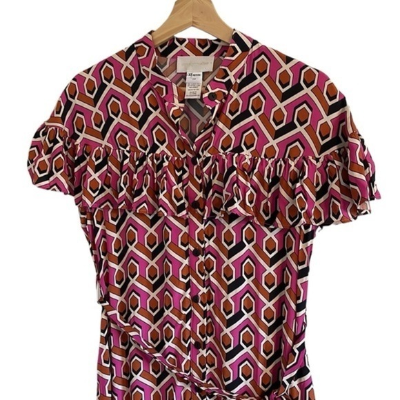 Corey Lynn Calter Anthropologie Annabel Dress Women’s Size XS Petite Midi Pink‎ - Picture 4 of 11